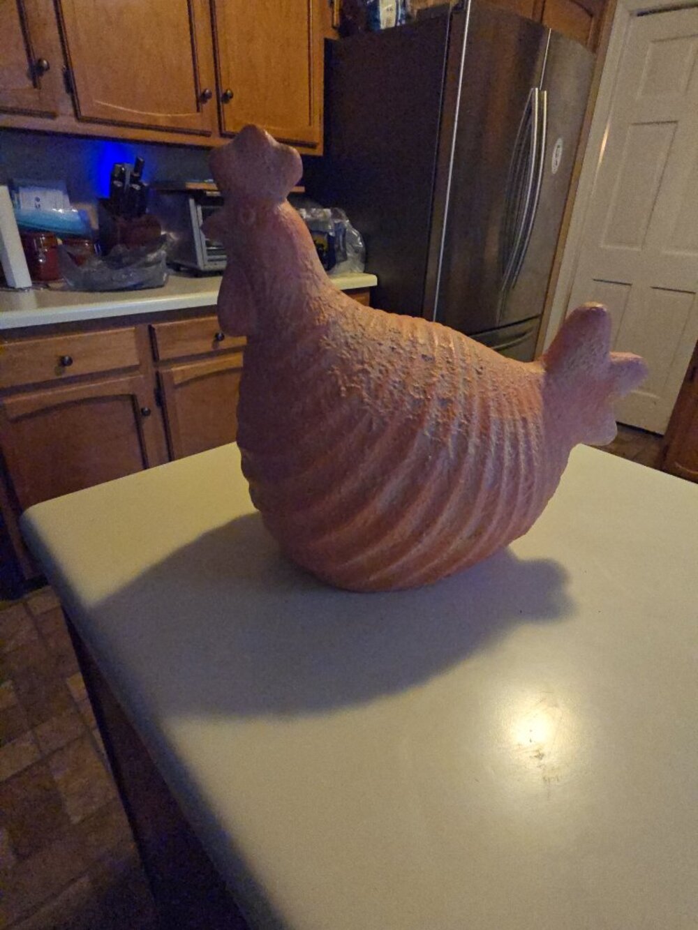 Large terracotta chicken, 15" tall & 15" wide